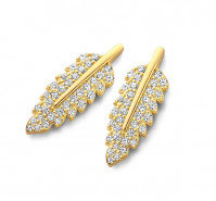 Boucle d’oreille en or et en argent
